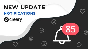New update on Creary.net: Notifications