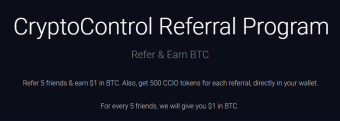 FREE Bitcoin + CCIO tokens by Cryptocontrol.io