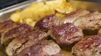 Foodbook #240 Roasted Meatball Burgers and Potatoes with recipe