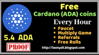 FreeCardano, Claim Free ADA every Hour | Best Cardano (ADA) Faucet with payment proof