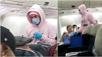 A youtuber claims to have a coronavirus on a plane in mid-flight