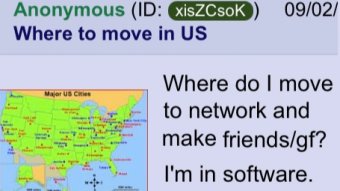 Where to Move in the USA to Make Friends/Get a Girlfriend? | 4chan greentext