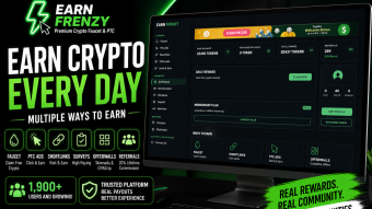 Earn Crypto Daily with EarnFrenzy: PTC, Surveys, Faucet & Passive Income in One Platform