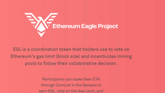 Ethereum Eagle Project (EGL) Genesis - Community influencing of Eth gas prices (Coinlist stakedrop)