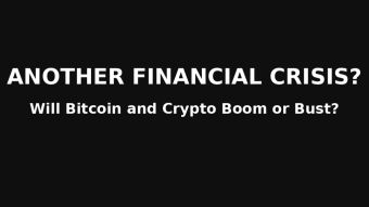 Another Financial Crisis? Good. Let It Come.