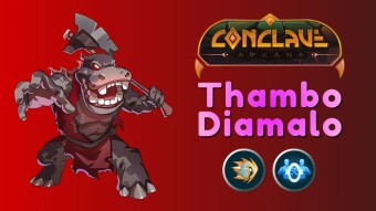 Splinterlands | The THAMBO DIAMALO is a 0 Mana Melee Monster that Attacks from Any Position