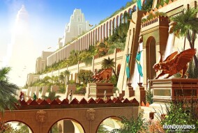 The Hanging Gardens of Babylon - Art by MondoWorks