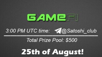Join the AMA of Satoshi Club x GameFi. Rewards: 500 USDT, August 25th.