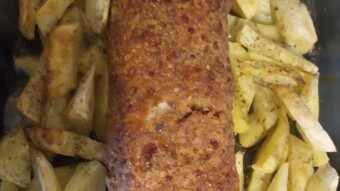 Foodbook #762 meatloaf with potatoes