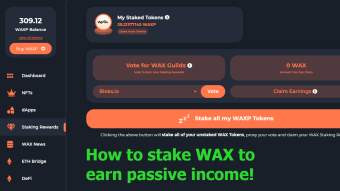 Did you know you can stake WAX and earn passive income?