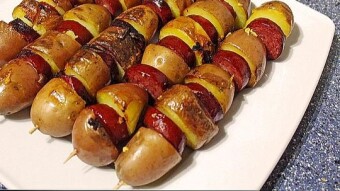 Spanish potato skewers