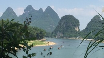Guilin. Part 10. Embankment in Yangshuo.