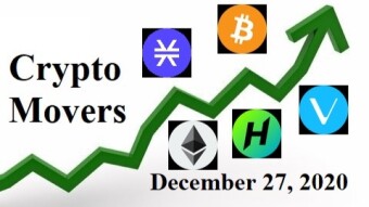 Top 5 Cryptocurrency Movers for December 27, 2020