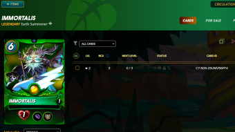 Splinterlands: Using Immortalis to beat Llama and Kron