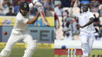 India runs 264/5 on the first day.