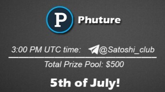 Join the AMA of Satoshi Club x Phuture. Rewards: 500 USDT, July 5th.