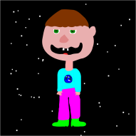 Star Space Face Guy Drawing