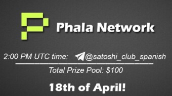 Join the AMA of Satoshi Club x Phala Network. Rewards: 100 USDT, April 18th.