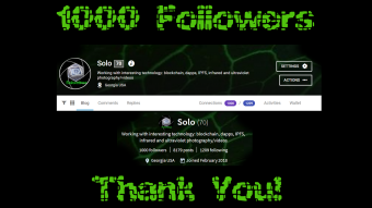 A thousand followers on Steem!