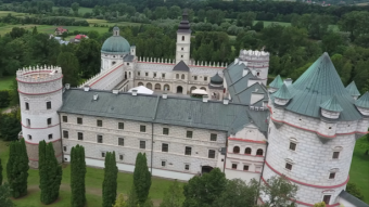 The White Lady of the castle cloisters - Krasiczyn Castle in Poland
