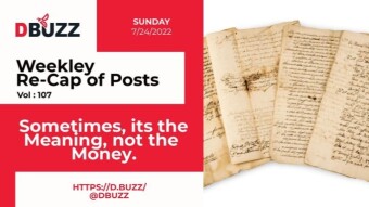 Recap of this Week's Posts by D.Buzz Vol.107