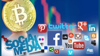 How does Bitcoin perform on social media?