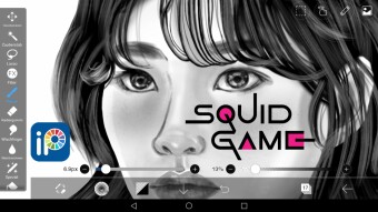 Digital Drawing with ibis Paint X | Portrait of SQUID GAME's Kang Sae-byeok