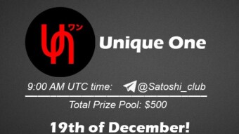 Join the AMA of Satoshi Club x Unique One. Rewards: 500 USDT, December 19th.