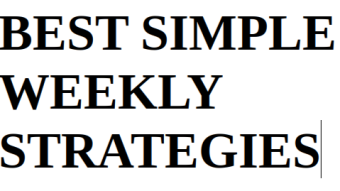 Weekly simple profitable strategies (week October 23 -October 29, 2023)