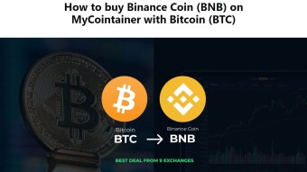 How to buy Binance Coin (BNB) on MyCointainer with Bitcoin (BTC)