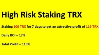 High Risk Investment In TRX With High Profit