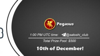 Join the AMA of Satoshi Club x Pegasus. Rewards: 500 USDT, December 10th.