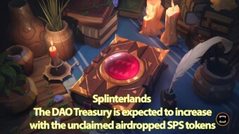 Splinterlands - The DAO Treasury is expected to increase with the unclaimed airdropped SPS tokens
