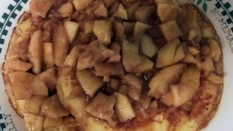 Homemade Buttermilk Pancakes Topped With Fried Apples😋😋😋