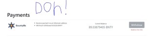 Just one coin short of whats needed to withdraw