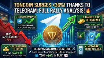 Toncoin Surges +36% Backed by Telegram Takeover: Full Analysis on TON’s Momentum Sustainability