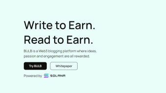 Solana Based BULB - Write to Earn Social Network