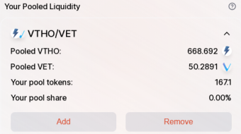 Ich brauch  HILFE - HILFE - HILFE  bei VeChain Vexchange