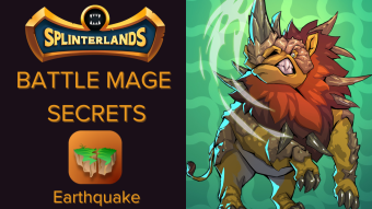 Splinterlands Weekly Challenge Battle BATTLE MAGE SECRETS! Earthquake ruleset and speed matters