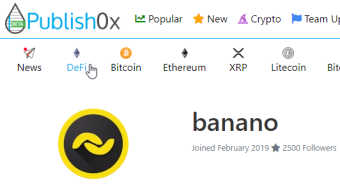 Reminder: BANANO Airdrop to all Publish0x Users Ends in 2 Days!