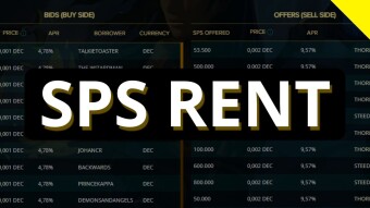 Splinterlands Update on the SPS Rent Market x DEC!