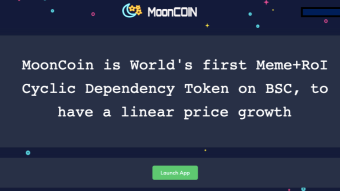 Free Airdrop Mooncoin finace 300% ROI