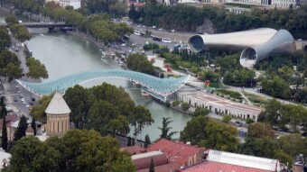 Narikala, cable car, old town, Peace Bridge - Tbilisi, interesting places - my trip around Georgia.