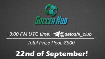 Join the AMA of Satoshi Club x Soccer Hub. Rewards: 500 USDT, September 22nd.