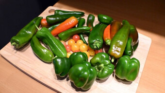 This is probably the last harvest from the balcony garden