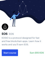 Earn EOS by learning with Coinbase