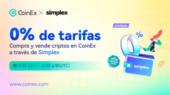 CoinEx y Simplex lanzan la promoción de 0 tarifas: ¡Obtén cupones y compra criptomonedas en CoinEx a través de Simplex sin comisiones!