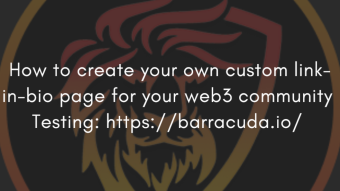 Testing barracuda.io, a link-in-bio page - web3 oriented platform