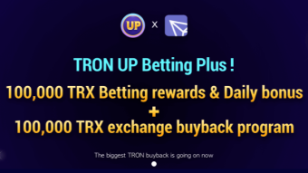 TronUp 100 000TRX betting rewards and daily bonus