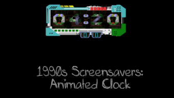 1990s Screensavers: Animated Clock